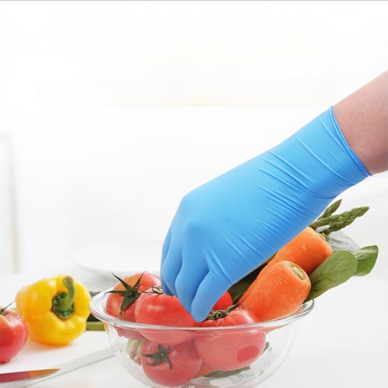 Handschoenen nitril voedselkwaliteit waterdichte keuken dikker blauw poeder latex gratis examen wegwerpbaar examen