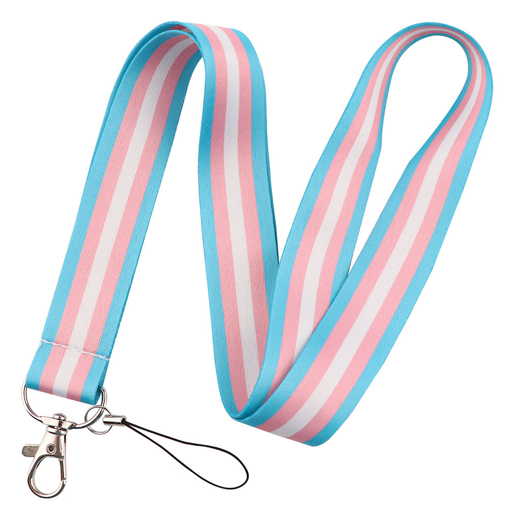 Rainbow Lanyards Клавиатура Лесбиянка Гей Гейд Гордская шейная шейная держатель держатель значок