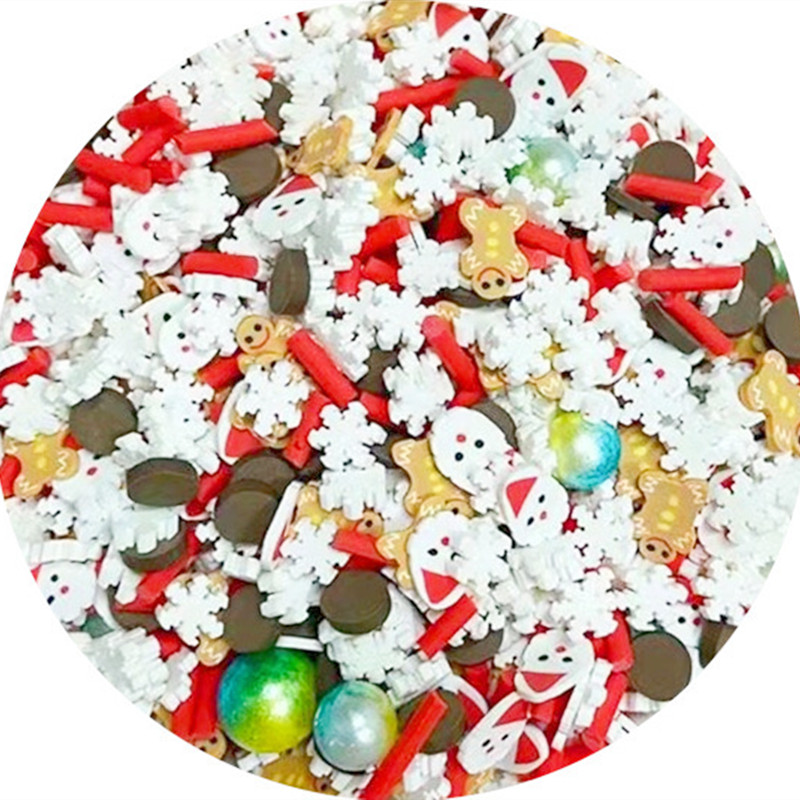 Mixed Series Polymeer Clay Sprinkles Kerstklei plakjes kleurrijk bulk plak voor doe -het -zelf -ambachten slijm haarspeld speelgoedaccessoires