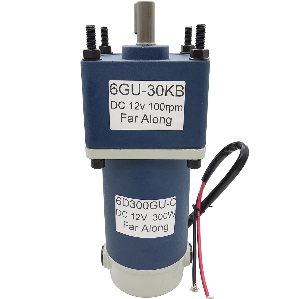 Motor de redutor micro -engrenagem de 300W DC 12V 24V Velocidade baixa 10 a 1000rpm de altura de 19,7 a 400kg Motor reversível de velocidade ajustável