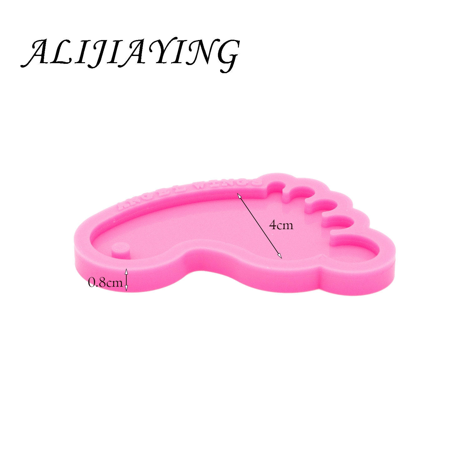 Brillez à l'intérieur de la forme du pied silicone pour résine époxy artisanat bricolage de couverture de clés de trousseau bijoux pendentif dy0461