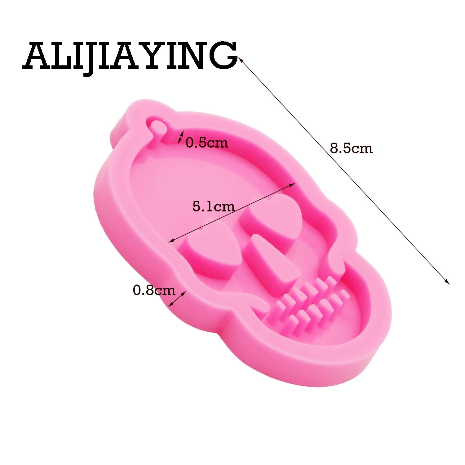 DY0081 DIY Halloween Skull Keychain Silicone Mold Key Ring Mold Epoxy Resin Molds voor sieraden