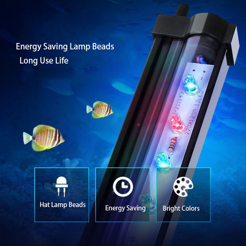 1W / 2W Aquarium LED LED étanche à pêche à pêche éclairage sous-marin lampe à poisson aquariums décor