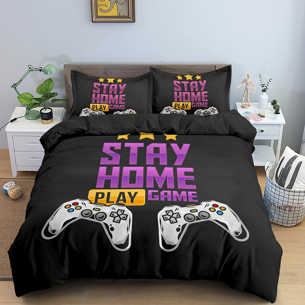 Gamepad dekbedovertrek set met kussensloop Twin Queen King volledige grootte voor kinderen jongensmeisjes tiener polyester beddengoed set dekbed cover