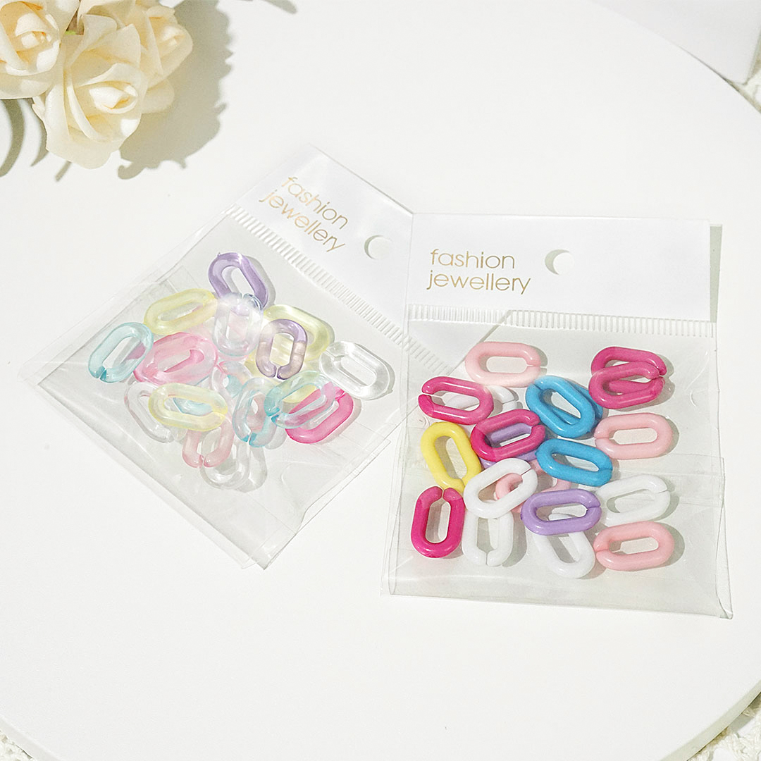 Chaîne de bague en résine transparente Pièces d'ongles 3D Colorful Mignon Design Nail Art Art Charms décor Diy Manucure Art Decoration