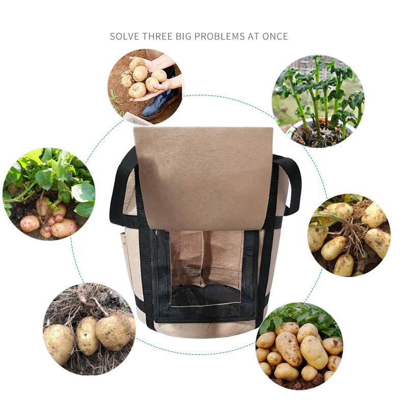 NOUVEAUX PLANTES 1-Sacs de culture de pomme de terre Potato Greenhouse Vegetable Charms Sacs Jardin Vertical Garden Tools for Home Garden