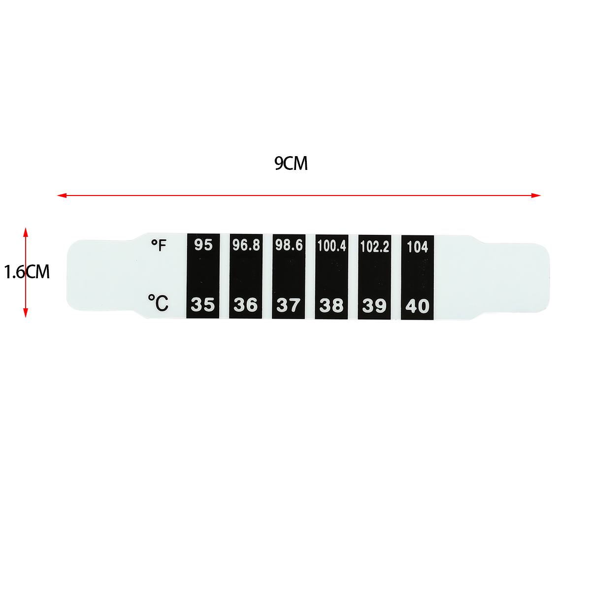 10-40 st återanvändbara huvudfeber temperatur klistermärken LCD termometer strip abs färgförändring pannans temperaturmätning klistermärke