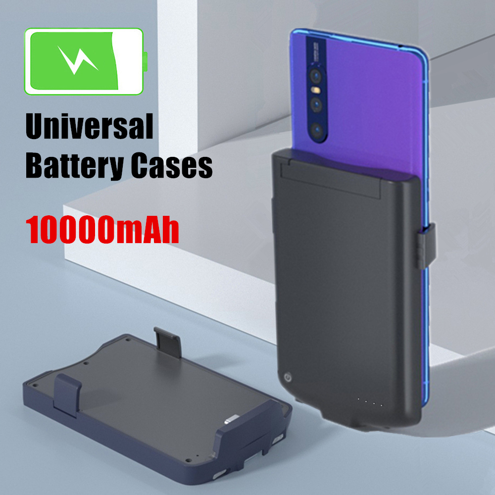 10000mAh Case d'alimentation pour iPhone Xiaomi Samsung vivo Oppo Oneplus Huawei Honor Moto Google Battery Charger Case Power Bank Cover