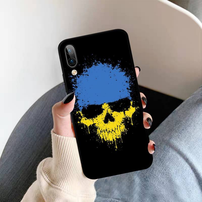 Yndfcnb rester calme et ukraine de l'étui du téléphone drapeau pour Samsung A51 A30S A52 A71 A12 pour Huawei Honor 10i pour Oppo Vivo Y11 Cover