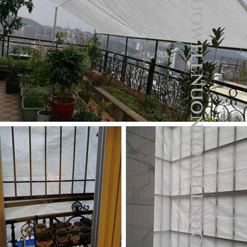 12pin weiße Anti-UV-HDPE-Sonnenschutznetz Balkon Sicherheitsnetz