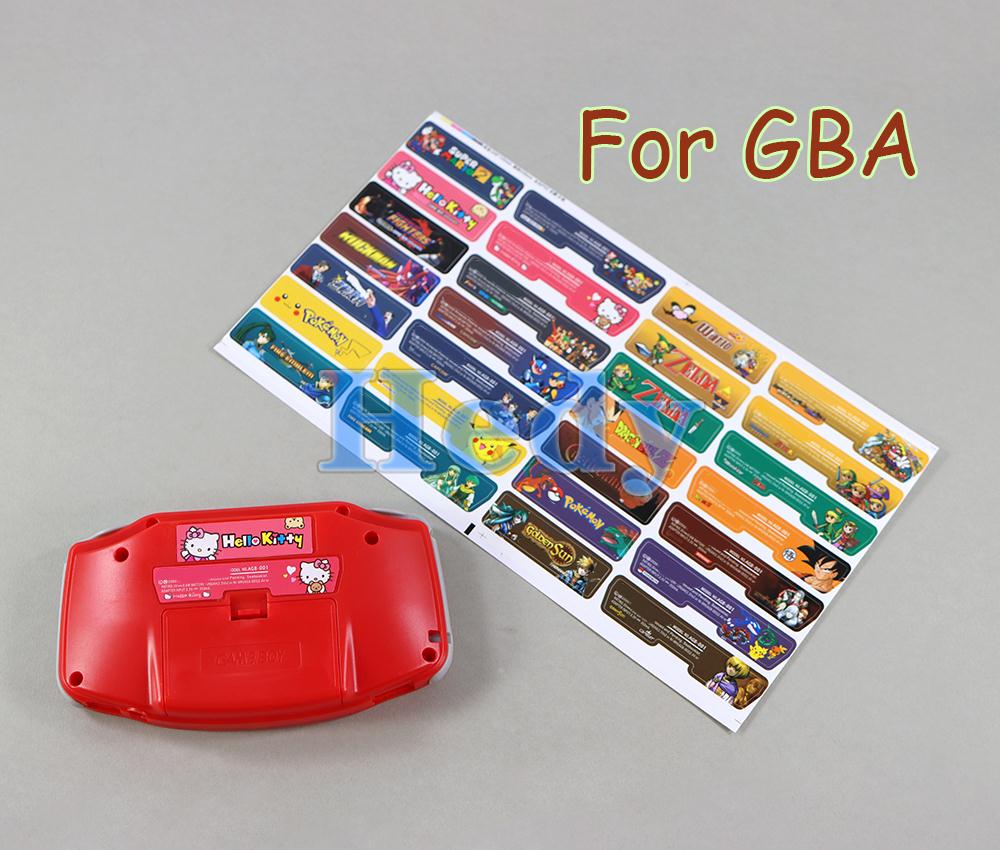 vervangen voor Nintend Gameboy Advance GBA Label Sticker Aangepast ontwerp voor GBA SP Console Back Tag Color Stickers