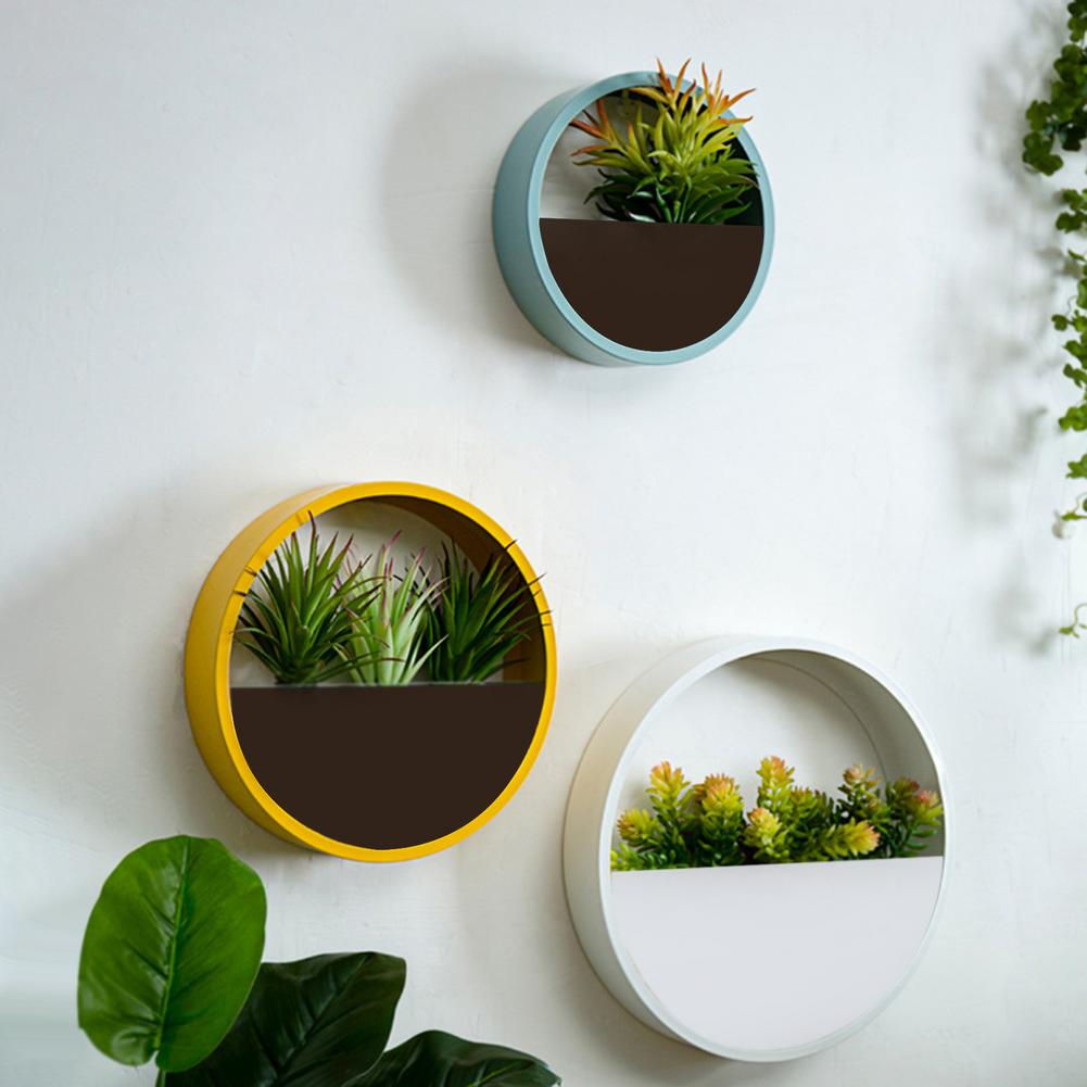 DIY Wall Hanging Vase Planter Mold Round Flower Pot Silicone Mold Color Random Clay Handmade Craft For Home Garden Decor 11x2cm