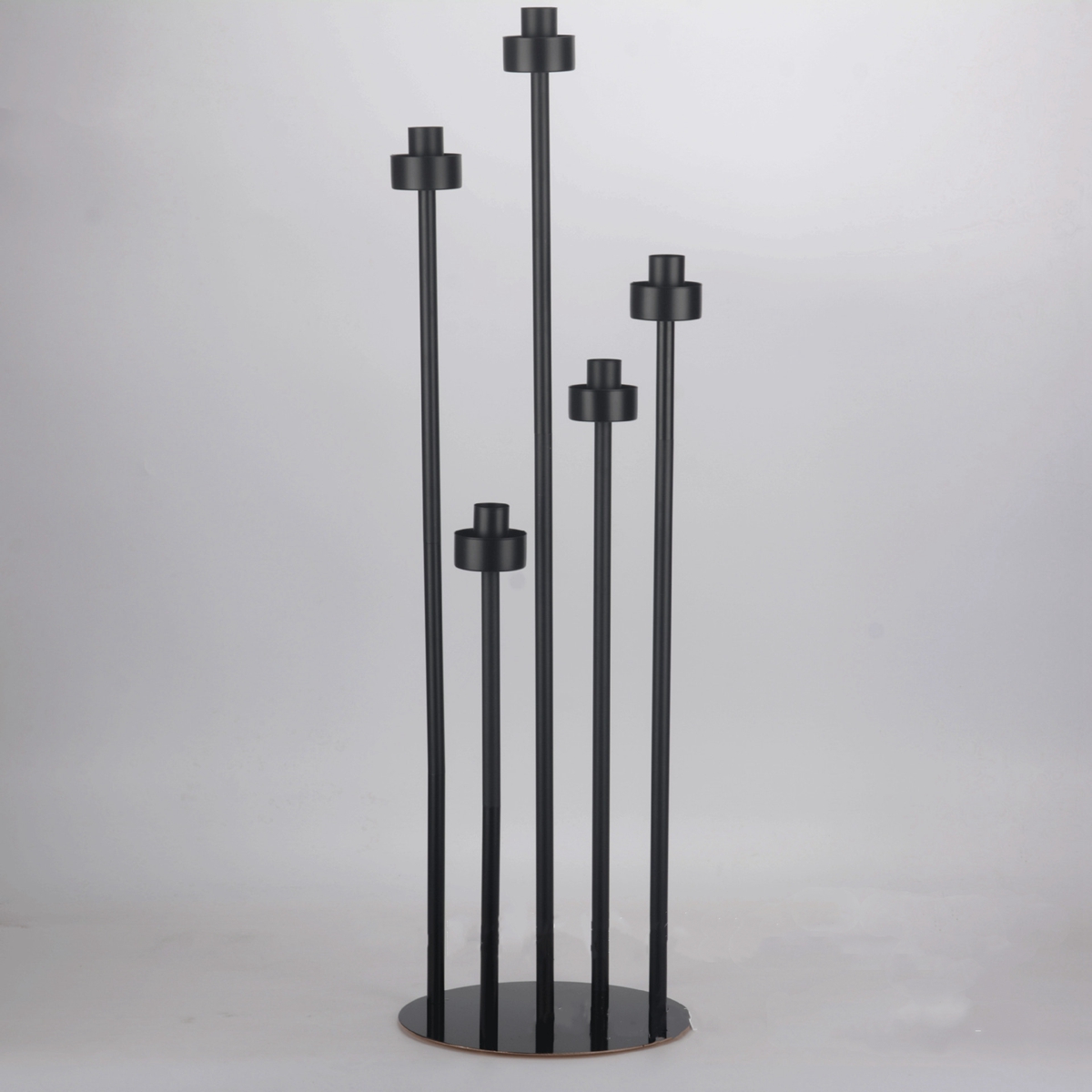 10st Metal Candle Holders Black Candlesticks Wedding Table Centerpiece Candelabra Pillar Stand Road Party Decor 75