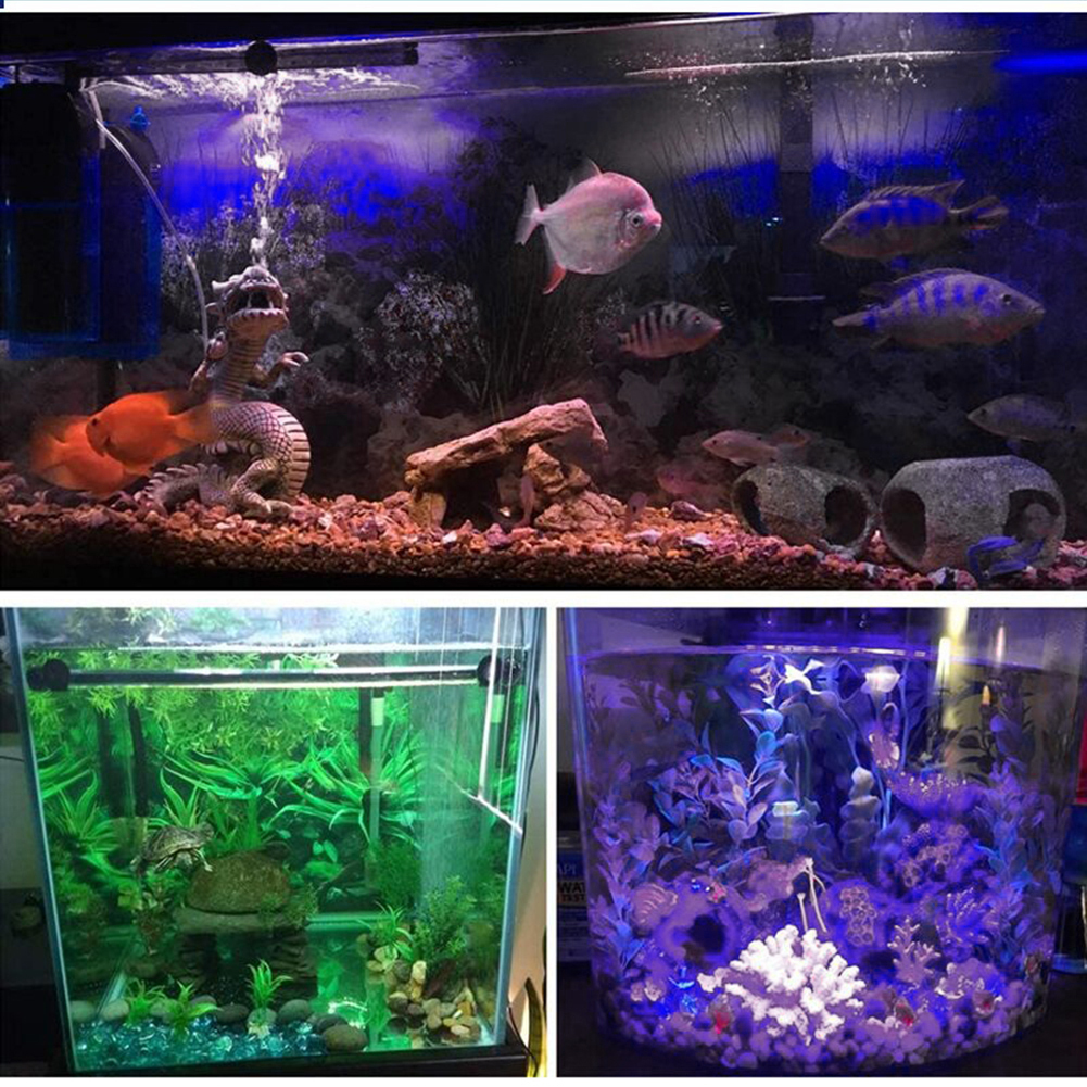 Aquarium leggero serbatoio di pesce sommersi lampionisti impermeabili a led sottomarino illuminazione acquario prodotti per animali domestici