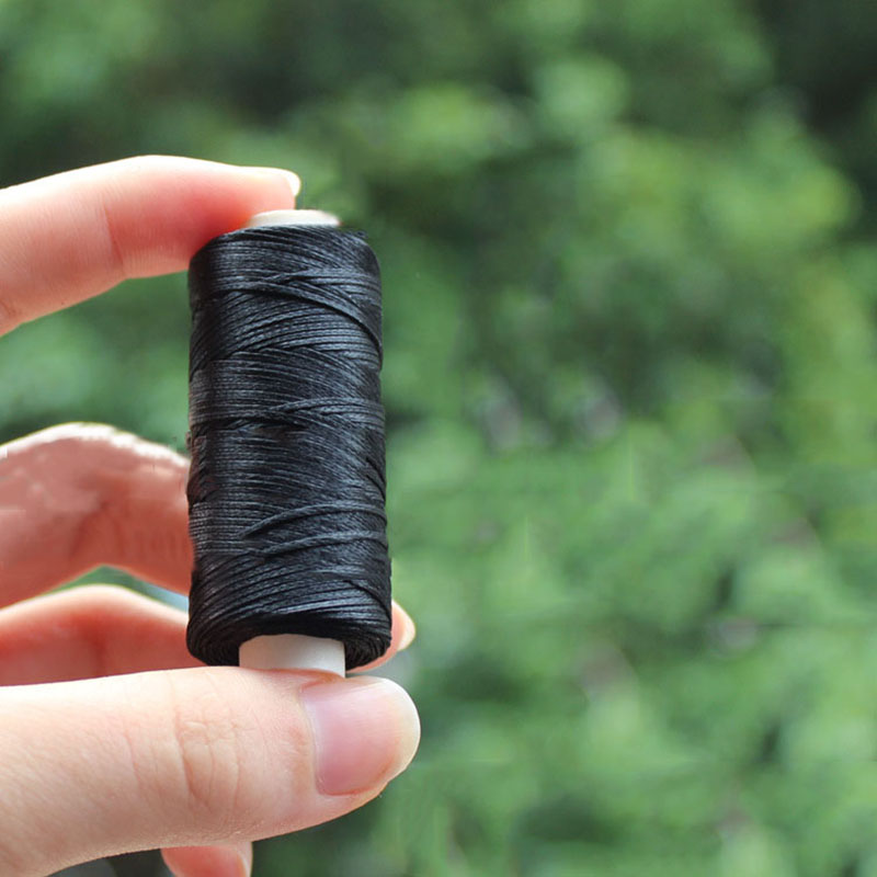 50m/roll Durable Flat Waxed Thread 1.2mm Width for DIY Leathercraft Tool Stitching Thread Shoes Handbag Luggage Accessories
