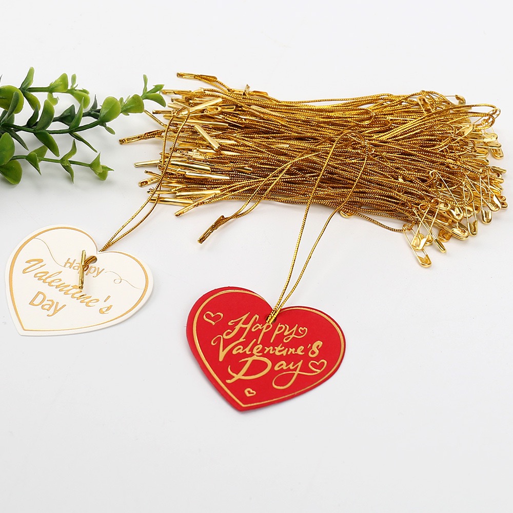 8cm Length Gold Lines Loop Locks High Quality Clothing Tags Labels Hanger pin Garments Fasteners Accessories Wholesale