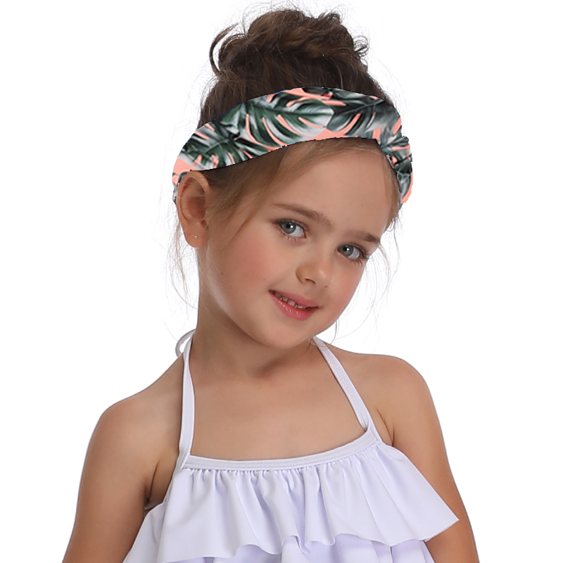 2021New Baby Hair Band Turban Swim pannband Förälder-barn Bikini Elastiska stretchhårband Yoga headwrap Spa för damer barn