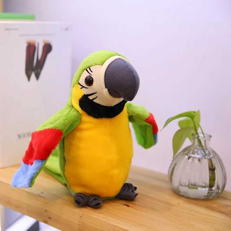 Plush Dolls The Talking Parrot upprepar vad du sa om Plush Animal Toys Electronic Parrot Toys Plush Toy Parrot Toys Den bästa presenten för barn J240410