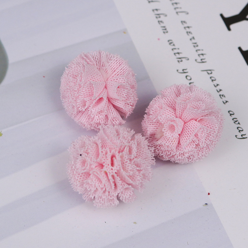 30/15 mm Korea Ballo in pizzo Garza fai -da -te Pompons fiore elastico Pendente in rete peluche le forcine che producono gioielli accessori