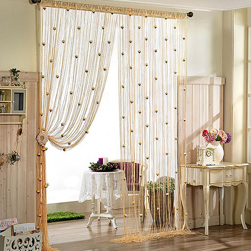 1*2m Fenster Rosenschnur Vorhang Blumenentür Faden Vorhang Hanging Vorhang Valance Teiler Dekorativ für Schlafzimmer Hochzeitsfeier