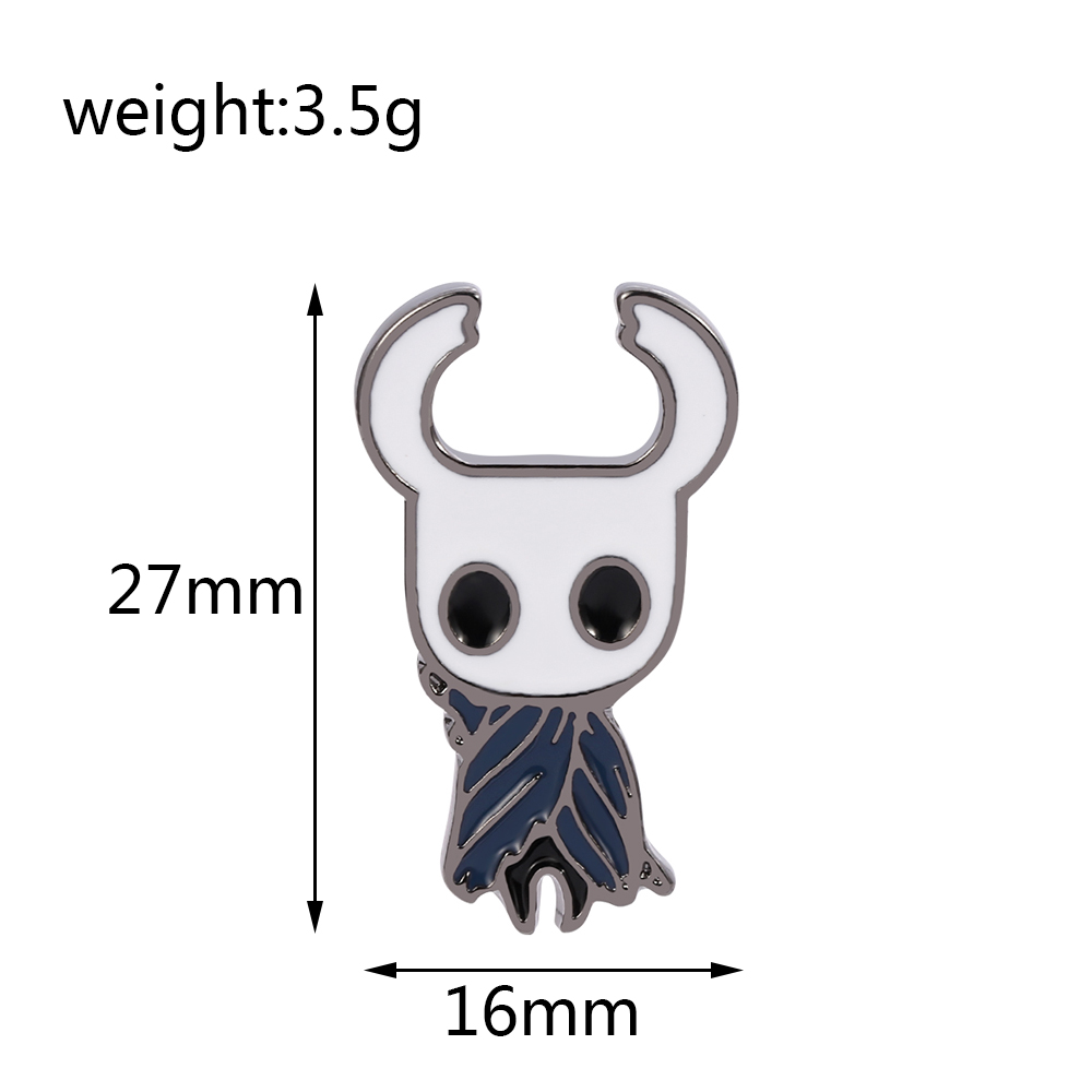 O mais novo jogo Hollow Knight esmalte o pino de lapeler de lapela Hornet Broche de Metal de Metal para homens para homens crianças