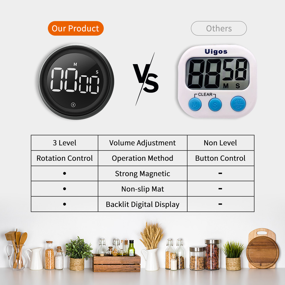 Deewaz Digital Kitchen Timer for Cooking Sports Study Count Up Countdown Magnitic Electronic Stophatch Time Timer Alarm ALARME