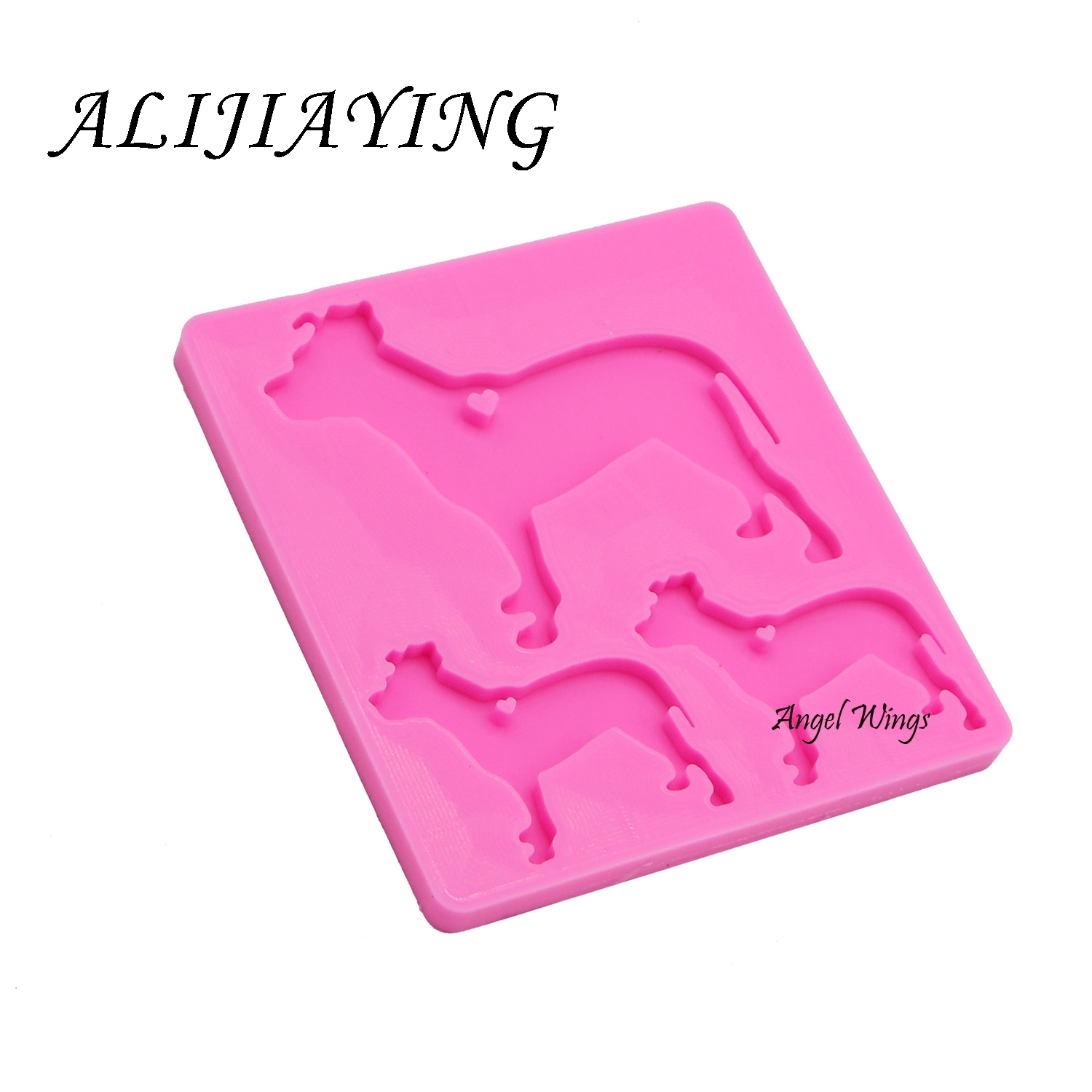 DIY Dog family silicone mold Dog mother/baby keychain mould Liquid silicone mould DIY Not sticky epoxy resin molds DY0103