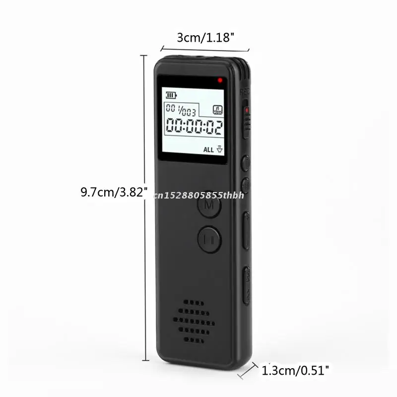 Dispositivo di registrazione del registratore vocale digitale del registratore con durata della batteria lunga 8G 16G 32G