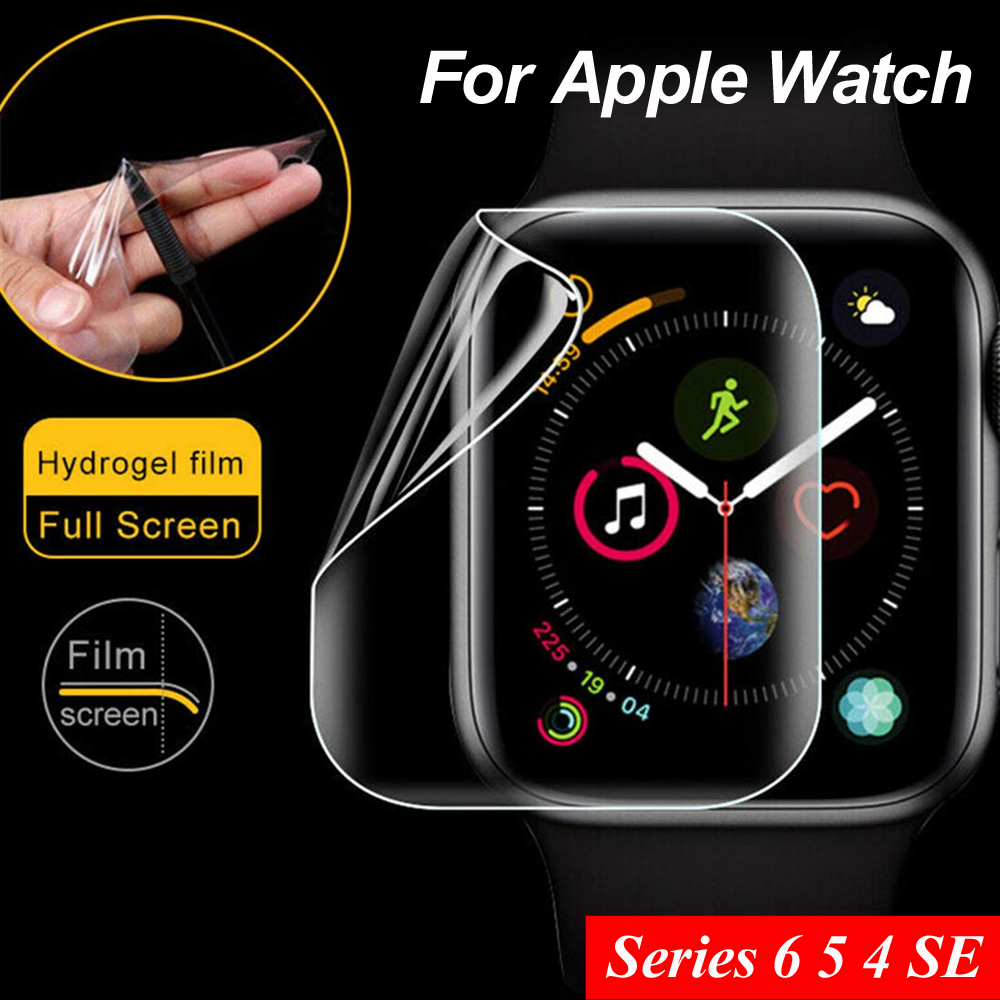 COUVERTURE FLEUR Soft TPU Hydrogel Screen Protector Film Ultra Thin Anti-Scratch Not Glass pour Apple Watch Series 6 5 4 SE 40mm 44mm