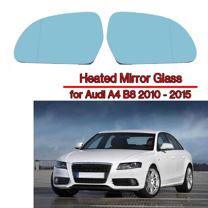 Rhyming Side Rewier Mirror Verre Verre Chauffage de miroir de la porte anti-buas Chauffeur d'aile ajusté pour Audi A3 S3 A4 S4 A5 A6 S6 A8 Q3 ACCESSOIRES DE VOITURES