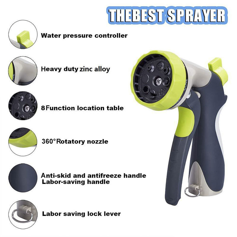 Garden Water Guns Hose Spray Nozzle Heavy-Nozzle Sprayer Mutifunctional Household Car Washing Gardening Sprinkle Tools