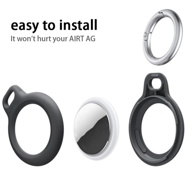 Silikonowa obudowa dla Apple Airtags Ochronne okładka Pasek zderzakowy Smart Tracker Akcesoria anty-dartne klęcznik do tagu powietrza