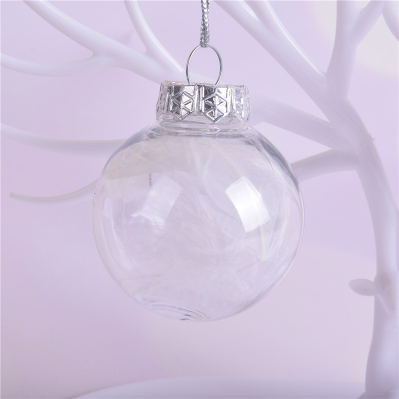 1/2/Clear Riempiable Bauble 6/8/10 cm Palloni in plastica Balli Ornamenti le palline sospese arredamento feste di nozze