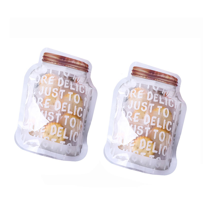 5/10 pezzi di caramelle biscotti biscotti di plastica bomboniere pattern bottle stoccaggio borsa regalo sigillata forniture feste di compleanno di Natale