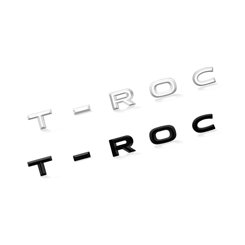 Decorazioni auto 3d adds cromo cromo trunk emblema badge adesivo la volkswagen troc t-roc logo accessori automatici