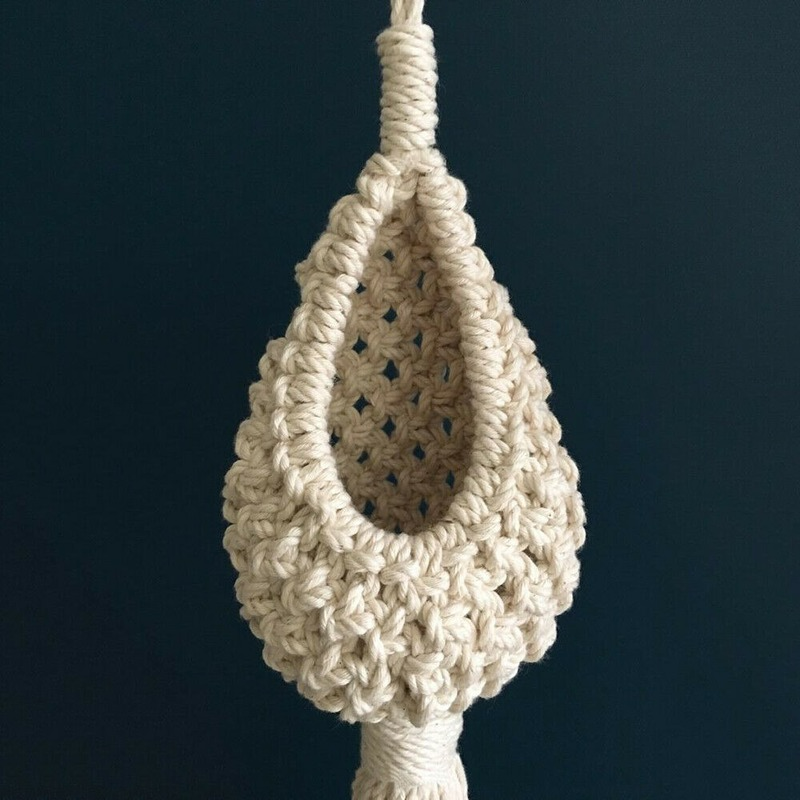 Macrame Hangende mand Handgemaakte plantenhanger mand Hanging Planter Rope Flower Pot Holder Home Garden Countyard Decor