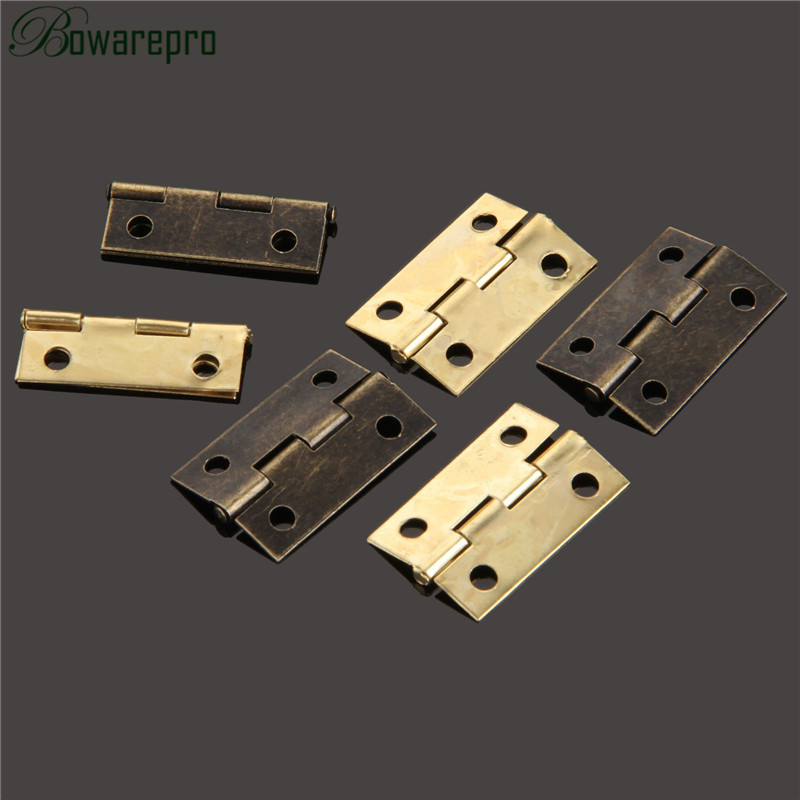 Antique Hinge Square Antique Door Hinges For Wooden Cabinet Drawer Jewellery Box Furniture Hinge Hardware Bronze 24*16MM