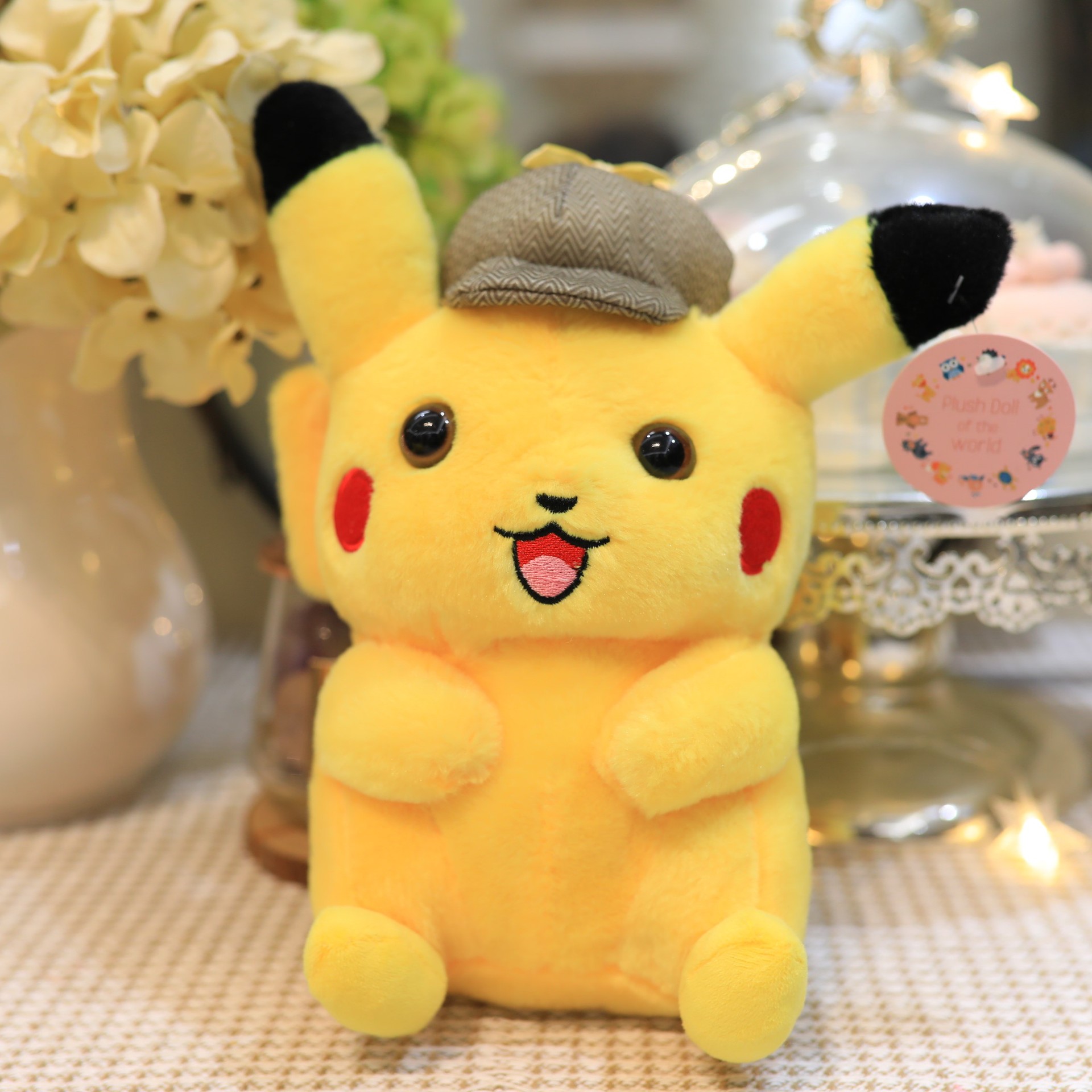 Giocattoli peluche da 8 pollici tiktok bambola rossa netta nuovo grab bambola detective bikachu 25cm