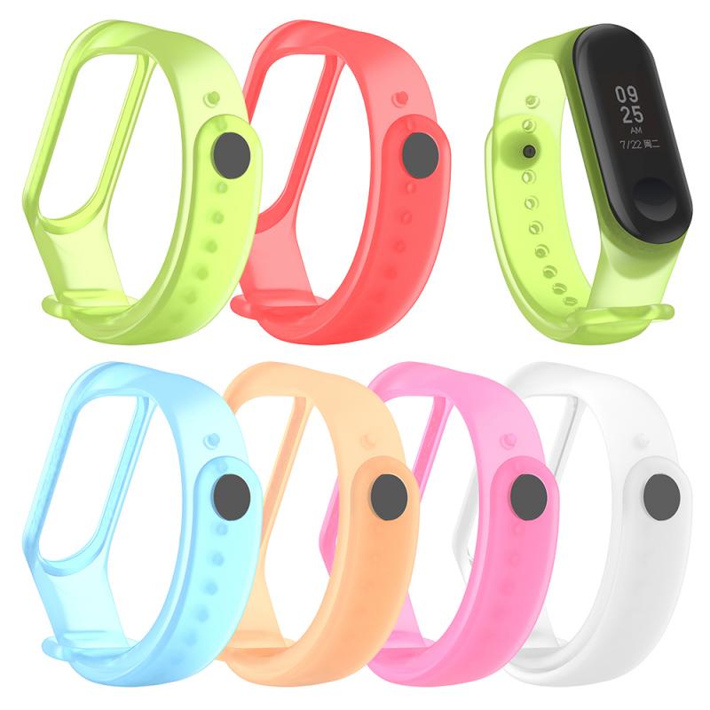 Slicon Silicone pour Xiaomi Mi Band 3 4 5 6 Sangle colorée Xiaomi Smartwatch Men Femmes Soft Miband Broupeau de bracelet Remplace pour Xiaomi