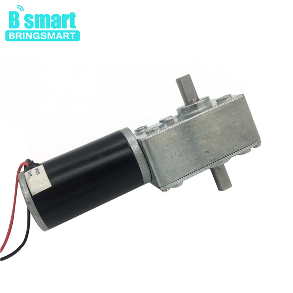 Partihandel A58SW31ZYS 12-24V Worm Gear Motor 7-470 RPM Omvänd DC Motor Electric DC Motor D Axel för DIY Experiment BringsMart