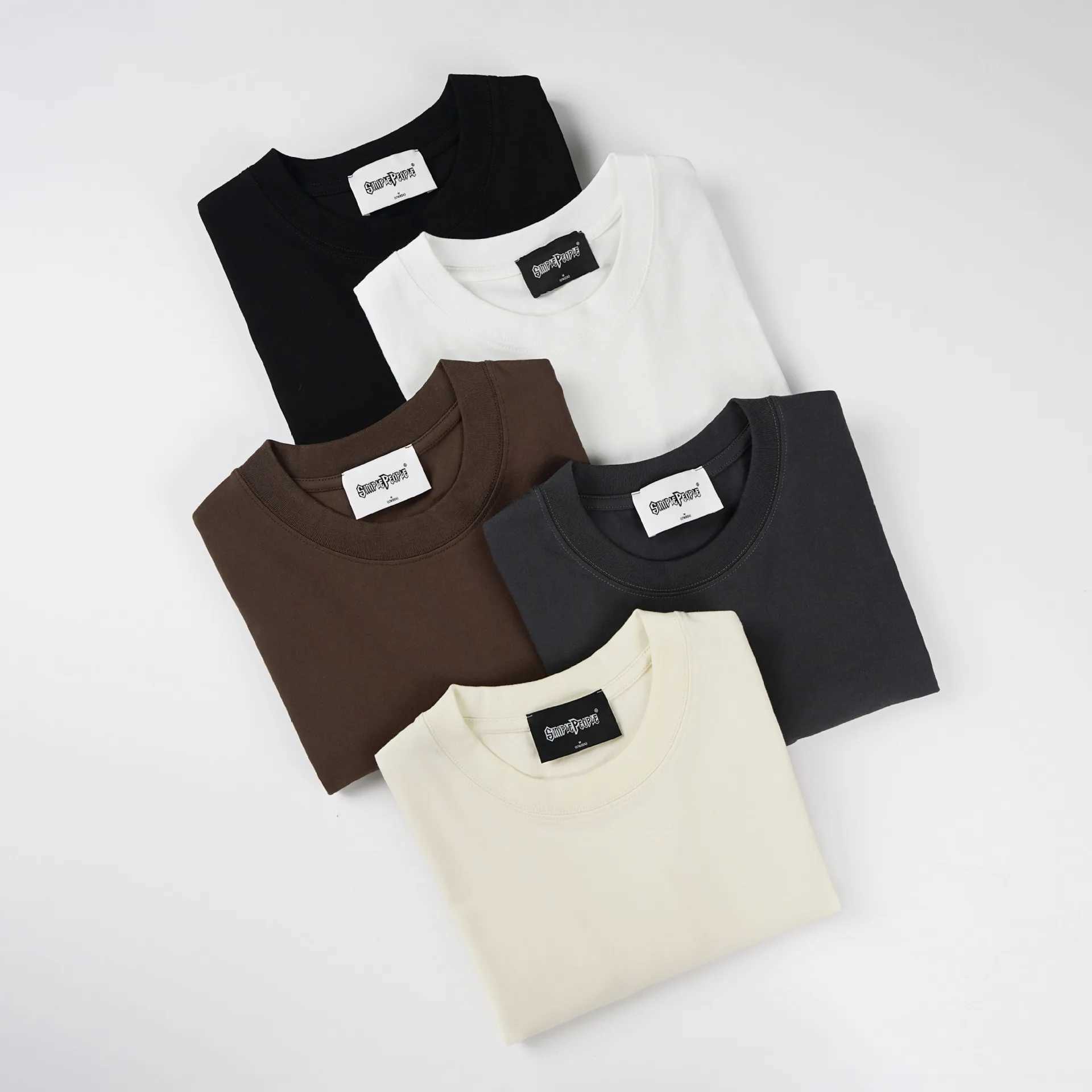 Camisetas para hombres 2024 Nuevo algodón puro Camiseta de defensa personalizada de tres piezas Camiseta redonda de manga corta Drop informal de tendencia suelta J240409