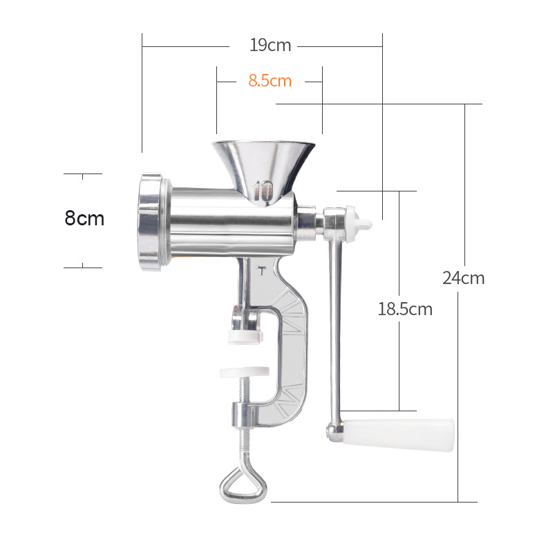 Handmatige aluminium vleesmolen 10# Worst Stuffer met buizen gereedschap Mincer verwijderbaar voor thuiskeukenaccessoires