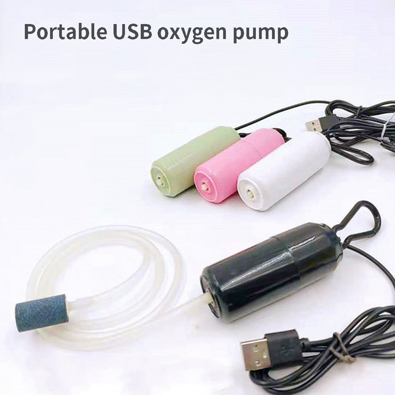 Mini portatili USB Aquarium Fish Pompa dell'aria di ossigeno Mute Risparmio di risparmio di energia