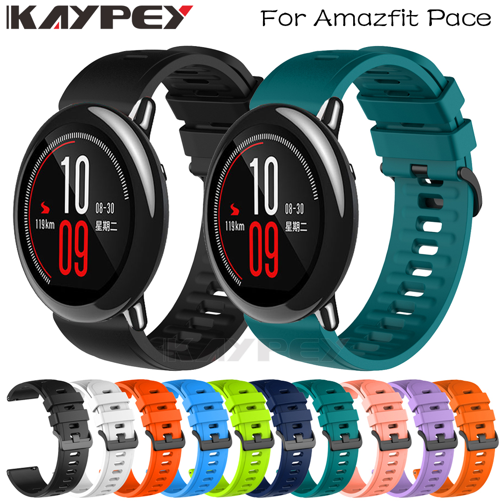 Handledsrem 22mm sportsilikonband för Xiaomi Huami Amazfit Pace Stratos 3 2/2s GTR 47mm Smart Watch Replacement Smart Band