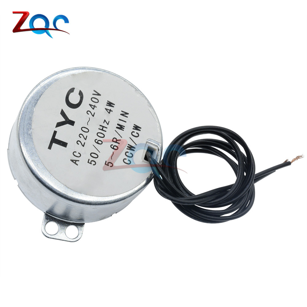 AC 220-240V / AC 12V 50 / 60Hz Motor synchrone 5-6rpm Couple robuste 4W CW / CCW TYC-50