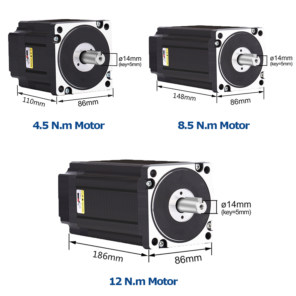 NEMA34 Driver del motore passo -passo a ciclo chiuso da 86 mm 4,5 nm 8,5 nm da 12 nm Hybird facile servo+alimentazione+assi Offline Controller+kit mpg