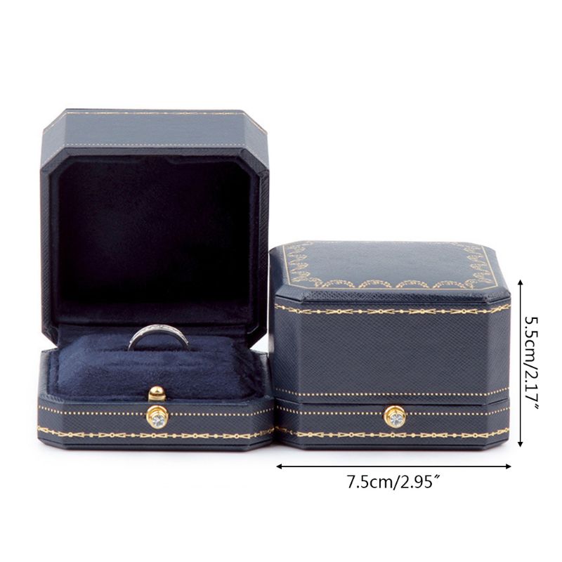 Vintage Design Luxury Ring Box Perfect Ongagement Prop Valentine Wedding Disters New 2022