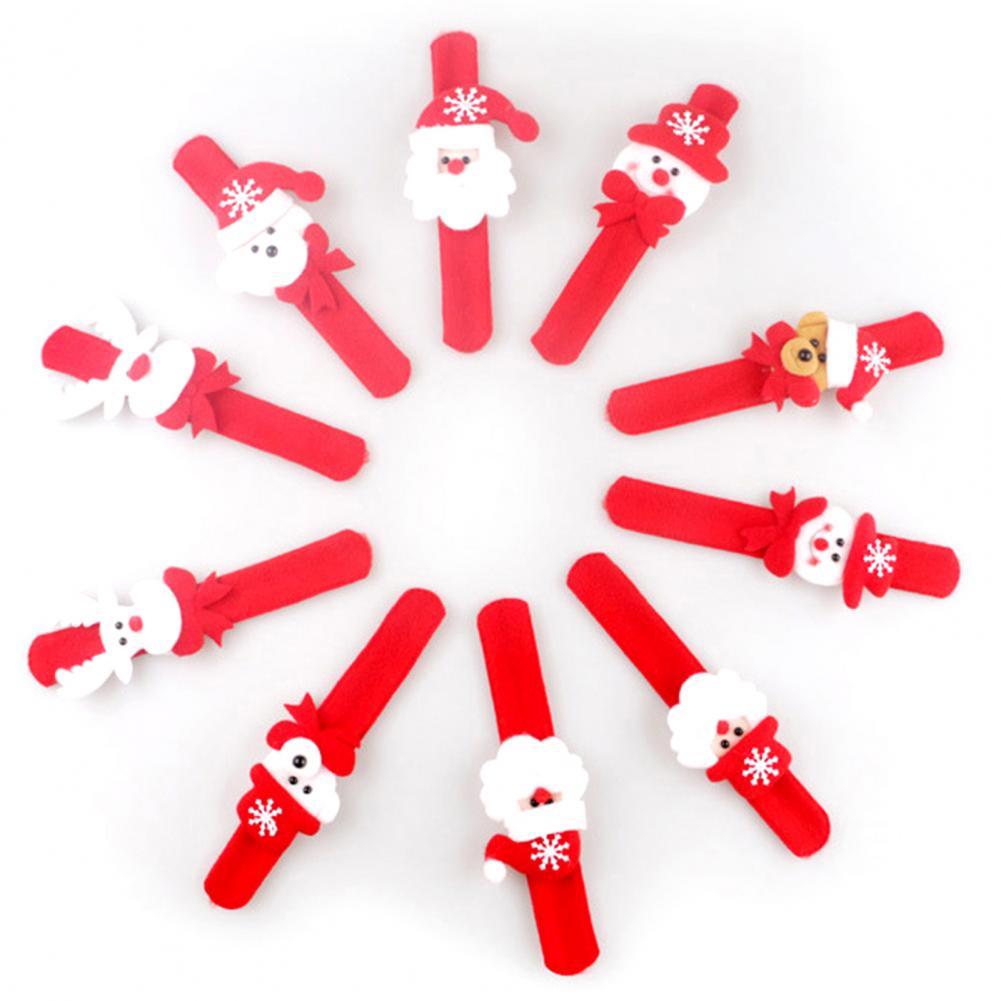 LED Light Glow Christmas deslumbrante juguete de juguete Slap Circle Pulsera de pulsera Regal
