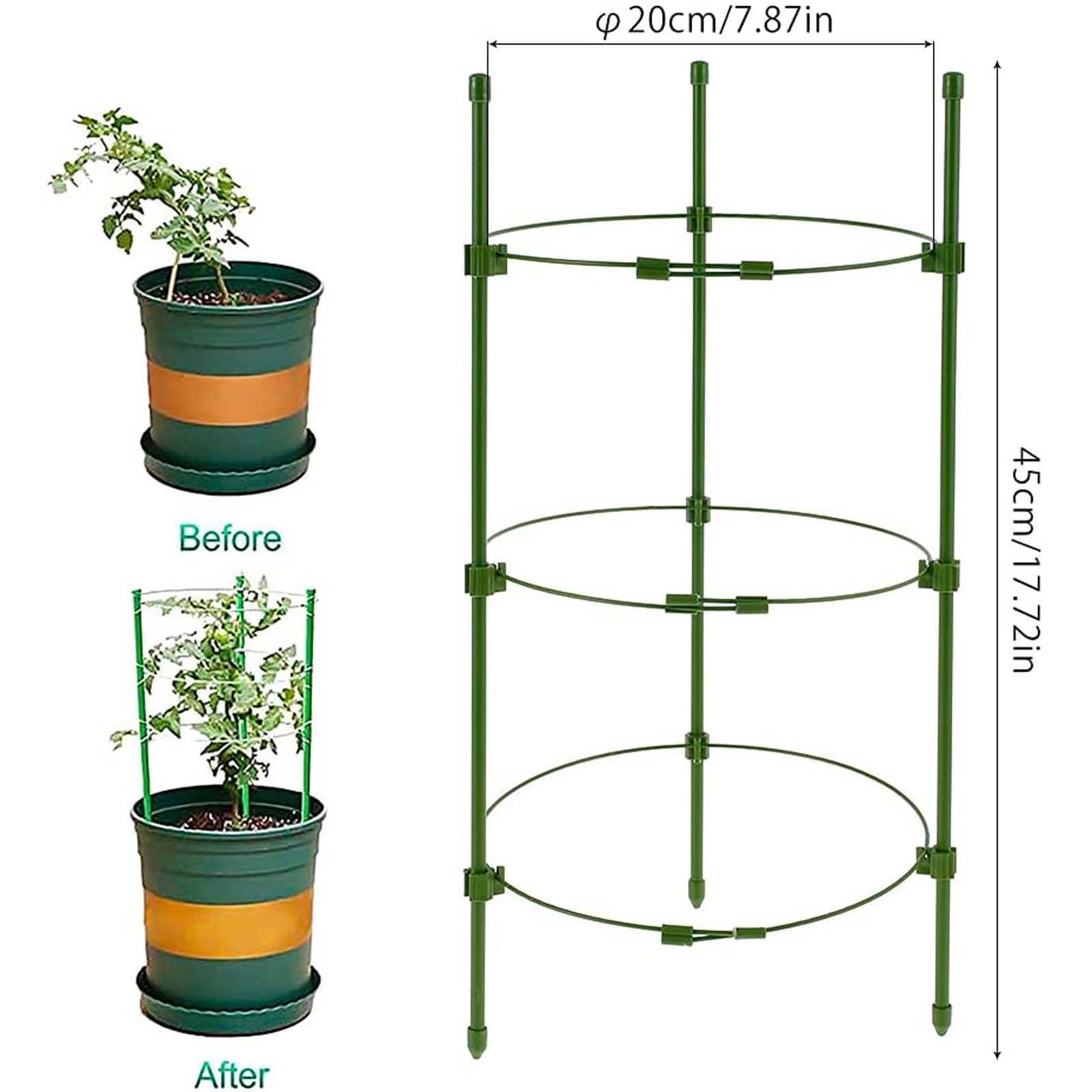 Gartenkletterpflanze Unterstützung Käfig Garten Gitter Blumen Stand Ringe Tomatenstütze Stockhome Gardenplant Support Care Care