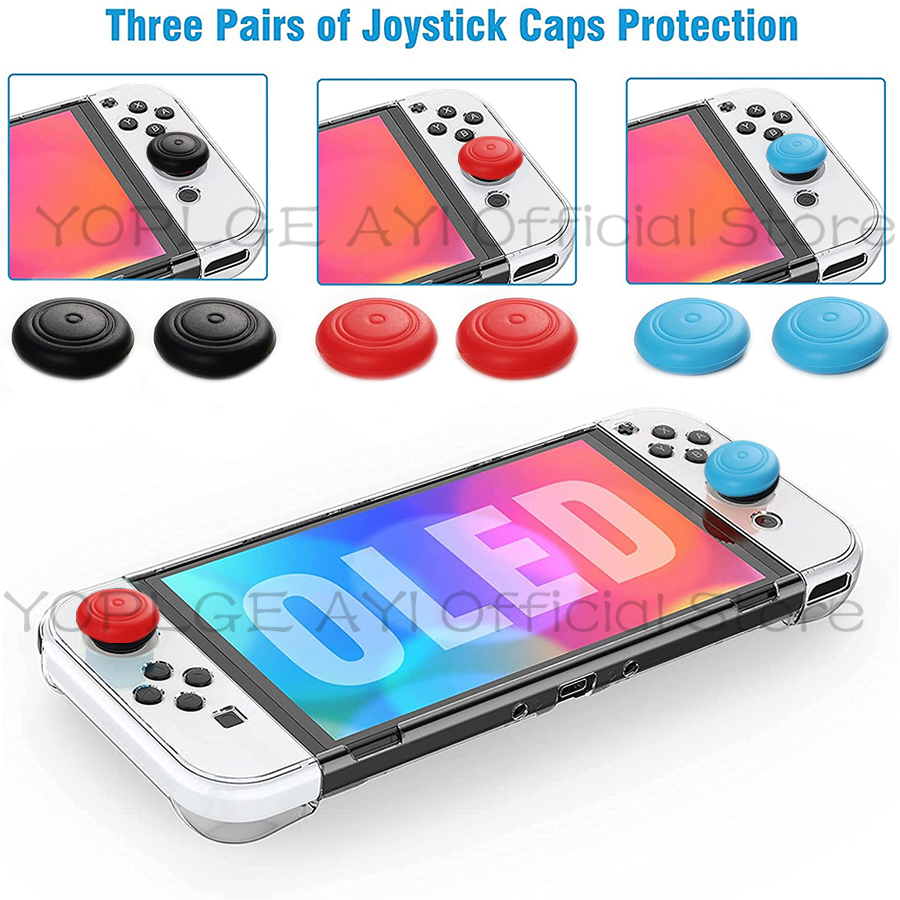 10 في 1 Nintend Switch OLED Accessories Bag Bag Case Case 2 Screen Protector 6 Cover for Nintendo Switch OLED